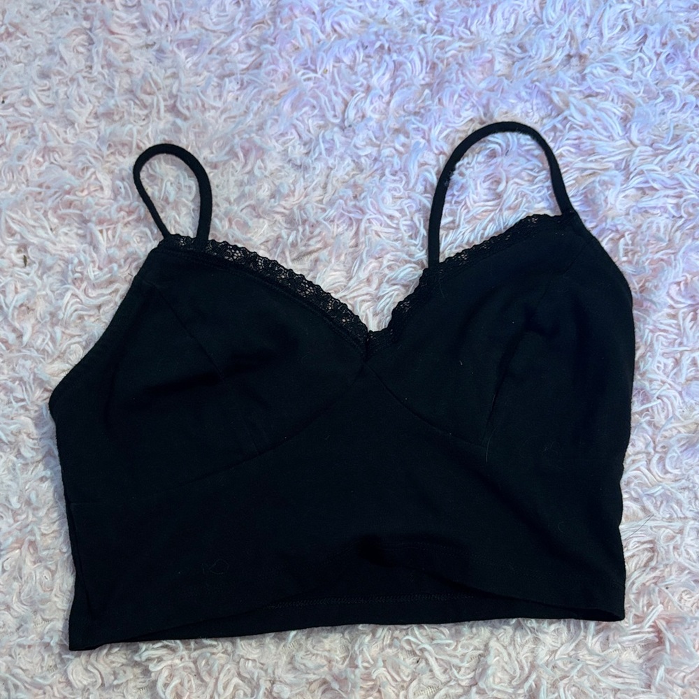 No Boundaries Black Lace Trim Bandeau